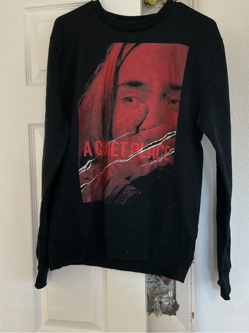 Bioworld Black Crewneck Sweater with Red Graphic